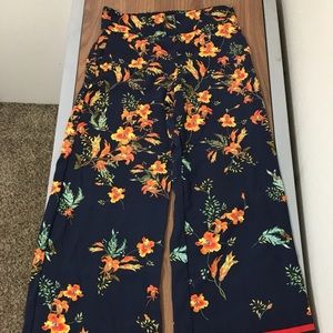 Adrienne Vittadini Floral Wide-Leg Pants